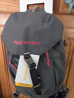 Natan Black Backpack with Red Accents